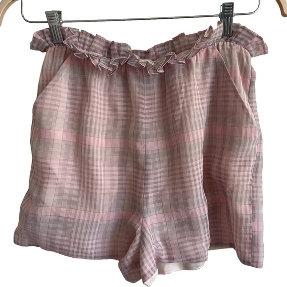 NBD Revolve Pink Plaid Shorts, Size S - Picture 1 of 5